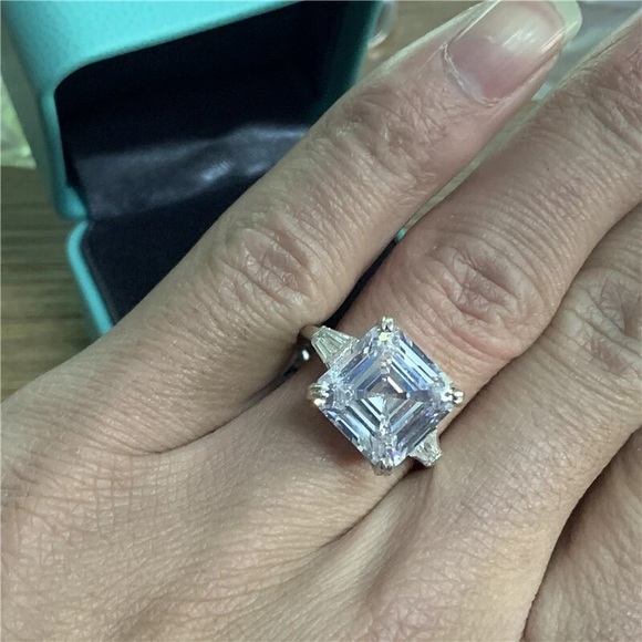 5ct Asscher Cut Ring - Picture 5 of 16